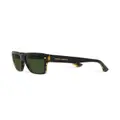 Dolce & Gabbana Eyewear tortoiseshell-detail logo-arm sunglasses - Black
