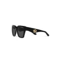Dolce & Gabbana Eyewear square-frame logo-arm sunglasses - Black
