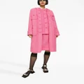Dolce & Gabbana single-breasted tweed coat - Pink
