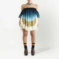 ETRO paisley-print silk dress - Blue