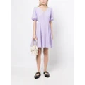 b+ab puff sleeve dress - Purple