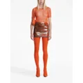 Dion Lee Vertical Horizon sequin mini skirt - Brown
