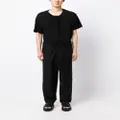 Yohji Yamamoto drawstring-waist straight-leg trousers - Black