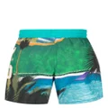 ETRO landscape-print swim shorts - Blue