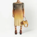 ETRO gradient-effect ribbed-knit dress - Yellow