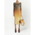 ETRO gradient-effect ribbed-knit dress - Yellow
