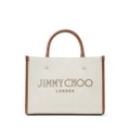 Jimmy Choo small Avenue canvas tote bag - Neutrals