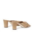 Jimmy Choo Avenue 85mm knotted leather sandals - Neutrals