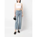 Dsquared2 cut-out sleeveless cropped top - White