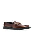 Tod's logo chain-embellished loafers - Brown