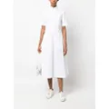 Thom Browne A-line cotton short-sleeve shirt dress - White