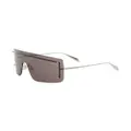 Alexander McQueen Eyewear oversized-frame tinted sunglasses - Silver