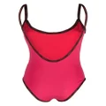 Moncler logo-tape swimsuit - Pink