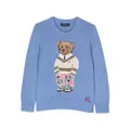 Ralph Lauren Kids Polo Bear-motif knitted sweater - Blue