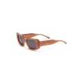 Valentino Eyewear Rockstud-embellishment sunglasses - Brown