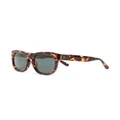 Linda Farrow Jenson tortoiseshell-frame sunglasses - Brown