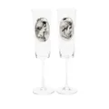Fornasetti Cammei flute glasses (set of two) - White