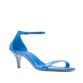 Schutz metallic-finish 85mm leather sandals - Blue