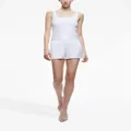 alice + olivia Donald crystal-embellished shorts - White