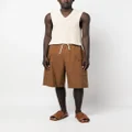 Jil Sander cargo cotton shorts - Brown