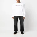 Kiton logo-print cotton sweatshirt - White