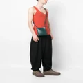 Jil Sander front embossed-logo shoulder bag - Green