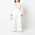 Victoria Beckham ruffle-detailing silk blouse - Pink
