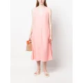 ASPESI relaxed-fit linen midi dress - Pink
