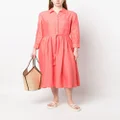 ASPESI long-sleeve midi shirt dress - Pink