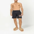 Dolce & Gabbana Athletic-print swim shorts - Black