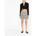 Alessandra Rich check-pattern mini skirt - Black