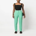 Emporio Armani pressed-crease high-waisted trousers - Green