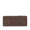 ETRO paisley leather coin-pocket wallet - Brown