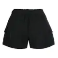 DKNY lace-up pleated shorts - Black