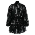 Simone Rocha sequin-embellished tulle coat - Black