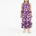 Ulla Johnson Serafina shibori tiered silk maxi dress - Purple