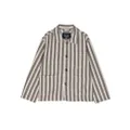 Il Gufo vertical-stripe print shirt jacket - White