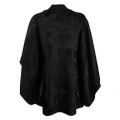 Carine Gilson floral-jacquard silk kimono - Black