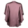 Carine Gilson Calais-Caudry lace butterfly-sleeve kimono - Purple
