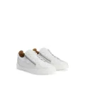 Giuseppe Zanotti zip-up leather sneakers - White