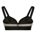 Dolce & Gabbana KIM DOLCE&GABBANA rhinestone-embellished triangle bra - Black
