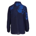 ETRO floral-print button-down silk shirt - Blue