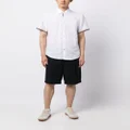BOSS short-sleeve cotton-linen shirt - White