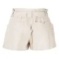 DKNY high-waisted drawstring shorts - Neutrals