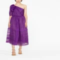 Ulla Johnson Artemis one-shoulder silk-organza midi dress - Purple