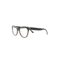 Prada Eyewear tortoiseshell-effect cat-eye frame glasses - Black