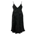 Carine Gilson silk jacquard-print midi slip dress - Black