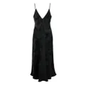Carine Gilson silk jacquard-print midi slip dress - Black