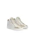 Giuseppe Zanotti high-top leather zip-up sneakers - White