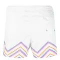 Missoni zig-zag print beach shorts - White